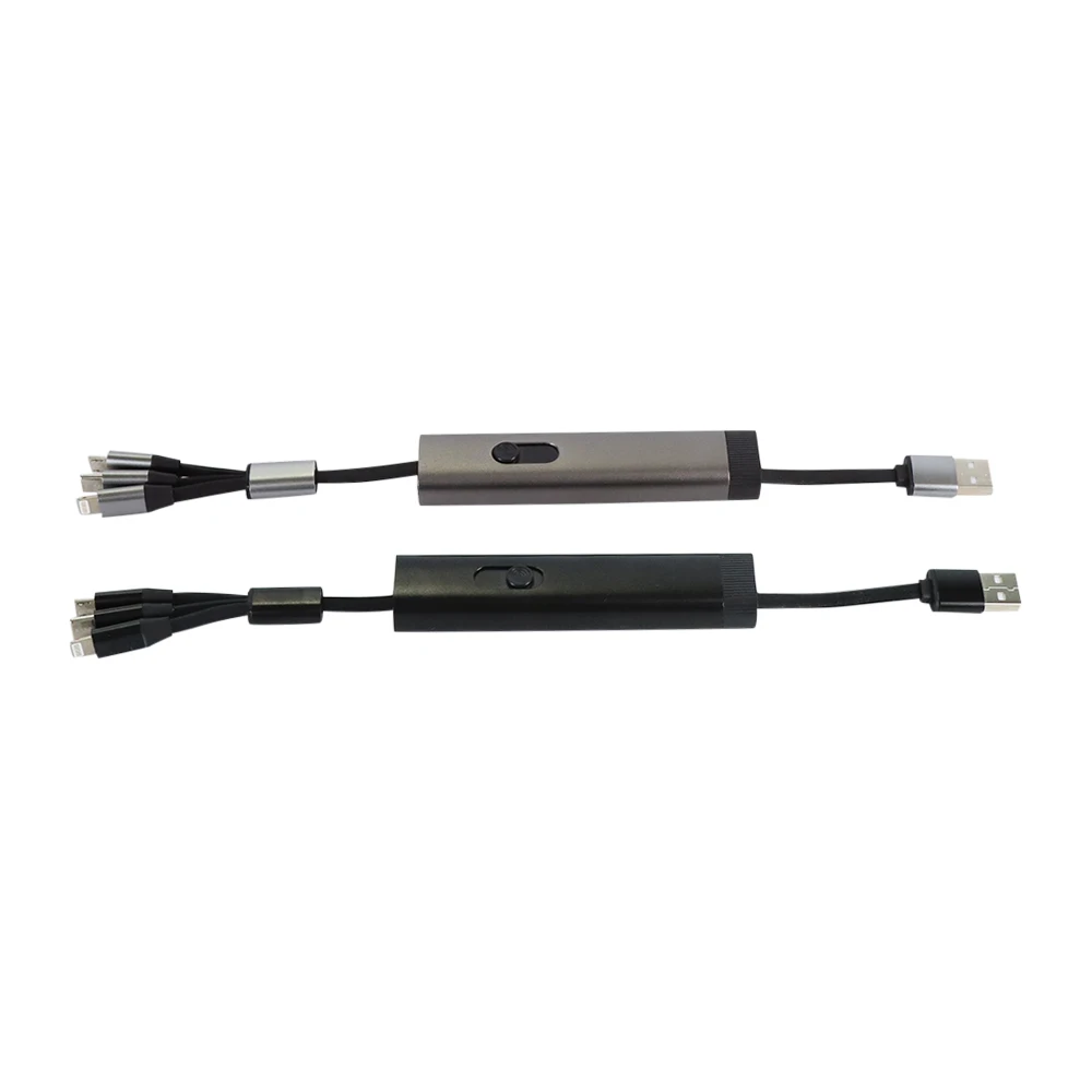 3-in-1 Data Cable Portable Charging Cable Multi-function Keychain Charging Cable