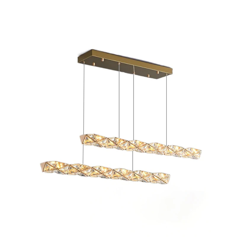 AiPaiTe Modern Circle/Long for Living Room Dining Room Bar Bedroom Luxury Crystal Chandelier Gold/Black Optional Chandelier