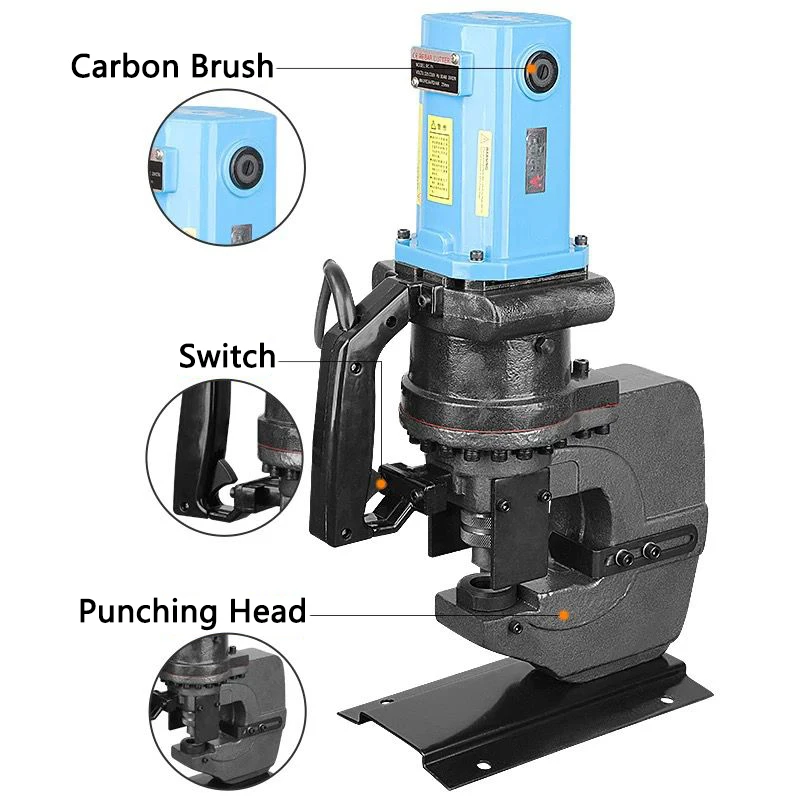 Heavy duty Electric Hydraulic Punching Machine JP-25 Angle Iron/Channel Steel Puncher Steel Plate Hole Opener 3-12mm Thickness