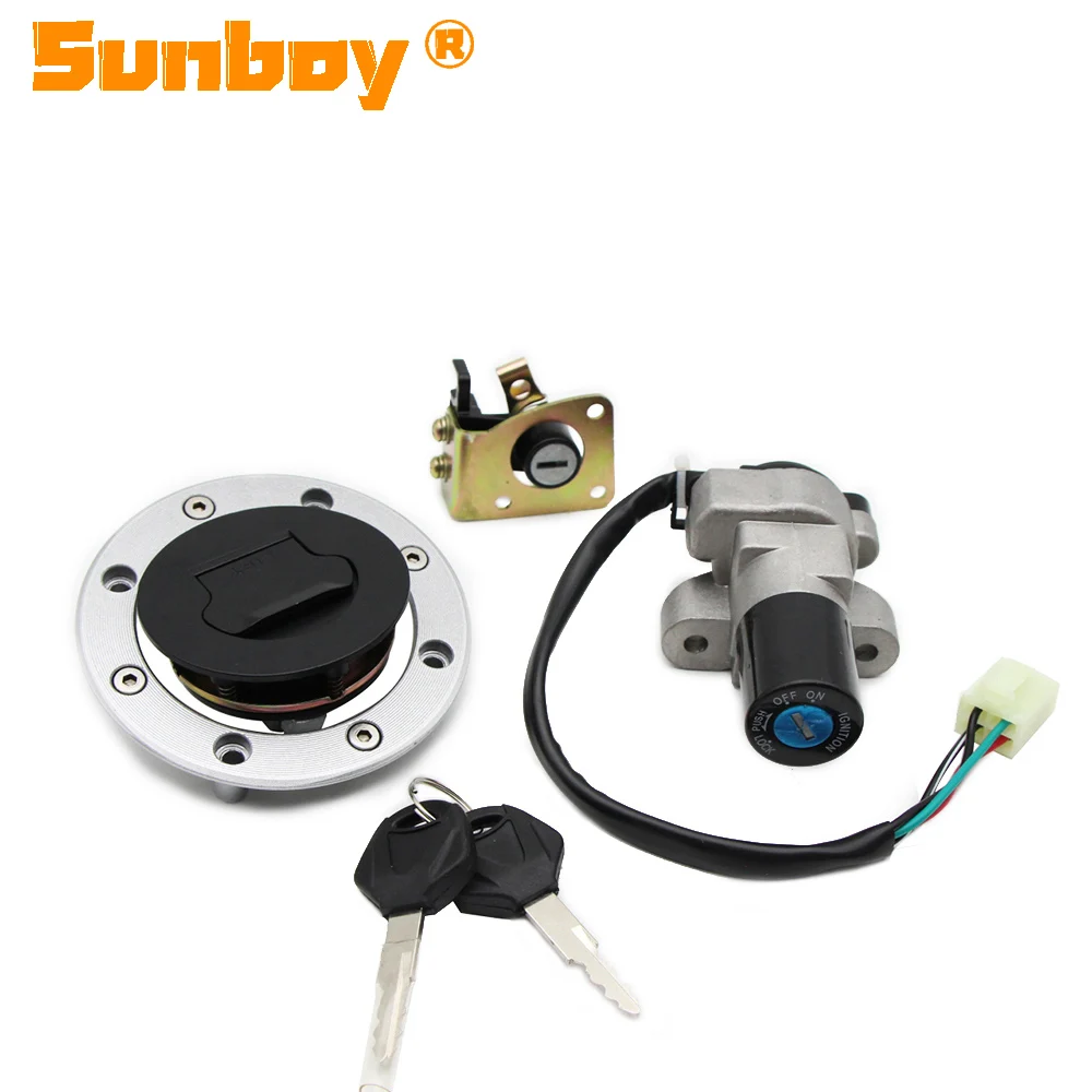 دراجة نارية الوقود الغاز غطاء مفتاح إشعال قفل مع مفتاح لسوزوكي GS500 GSF400 بانديت GK7AA GSX400 GK79A دفعة #1