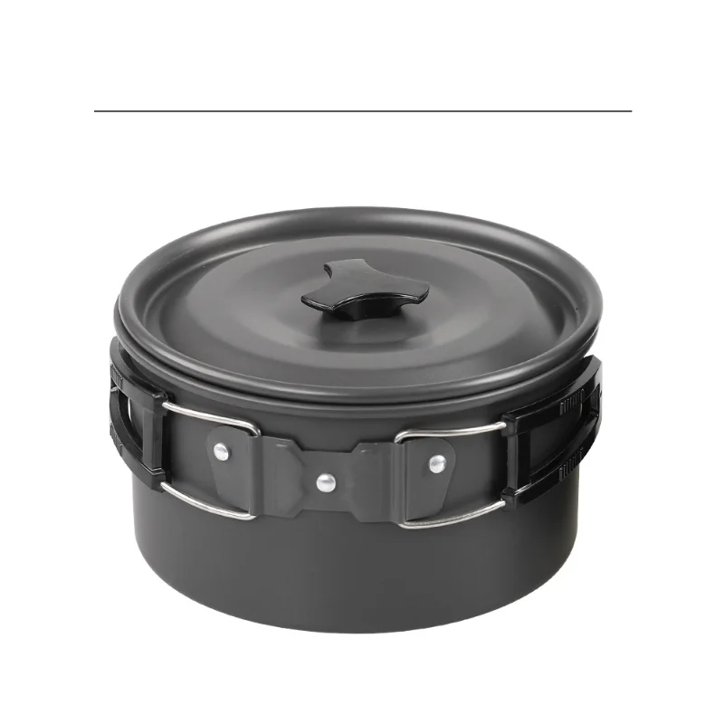 

Outdoor Titanium 1.4L Pot Camping Cooking Pots Picnic Pot with Cover and Handle