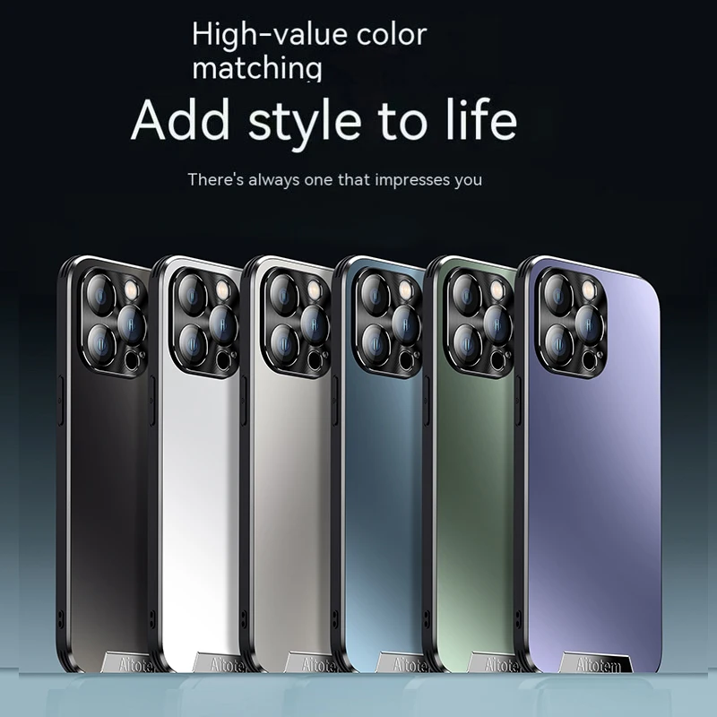 

Luxury Phone Case for IPhone 11 12 13 Pro Max Metal Shockproof All-inclusive Lens Protective Case All-in-one Bumper Back Cover