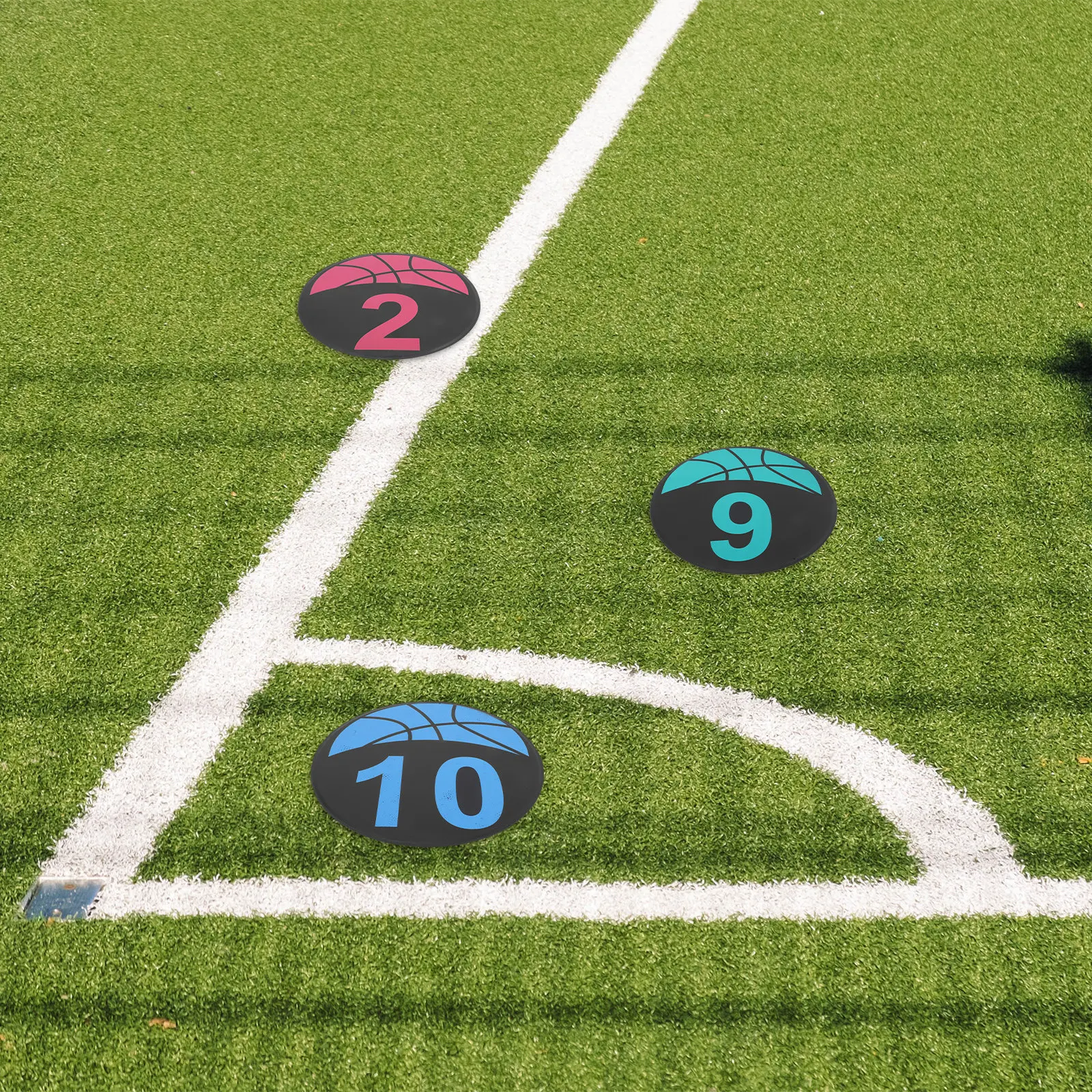 

Набор из 10 маркерных дисков для тренировок по футболу: яркие, круглые, маленькие, легкие, для разметки поля