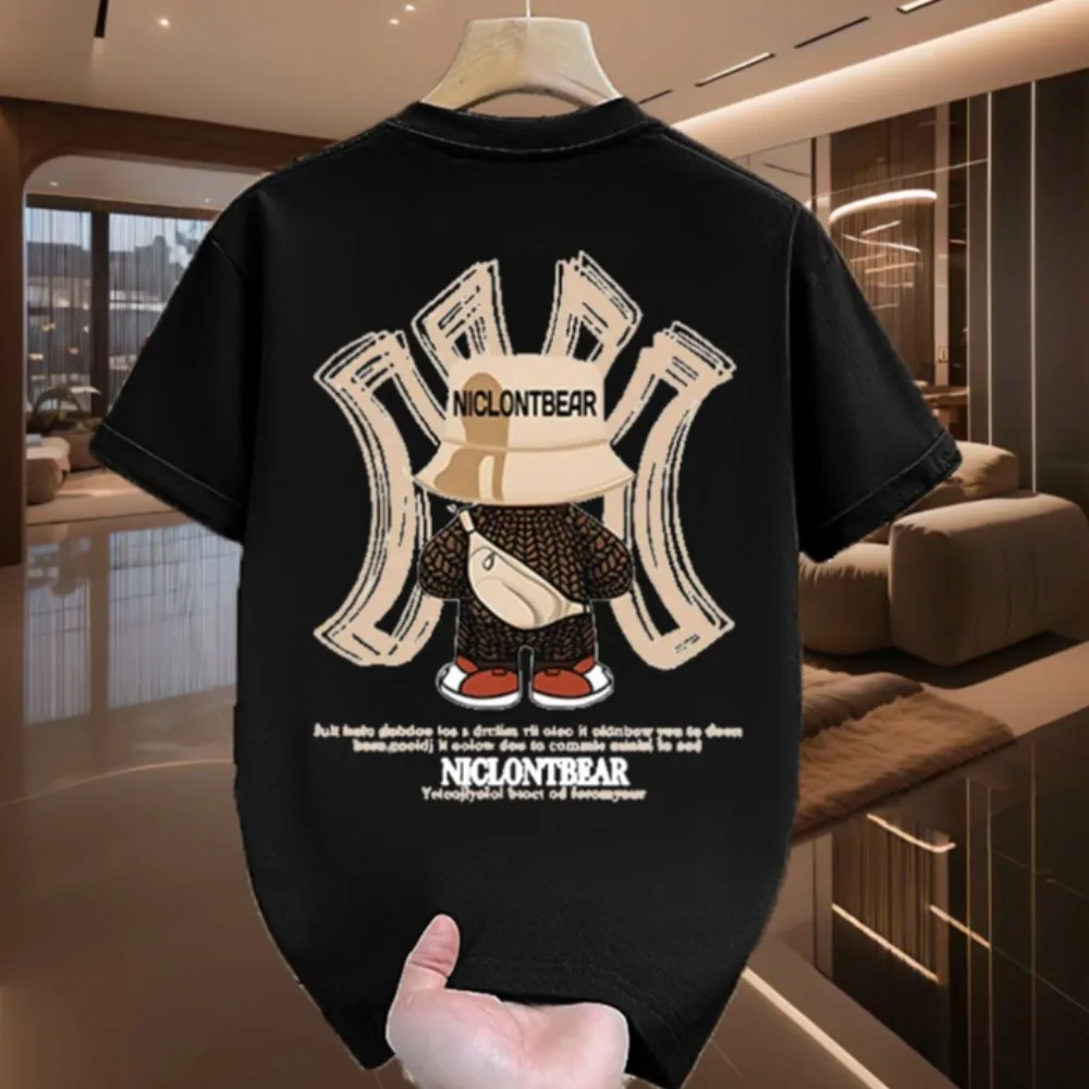

Trendy Brand Light Luxury Pure Cotton Spring New Loose Short-sleeved T-shirt Men's and Women's Fashion Versatile Couple Ins Top