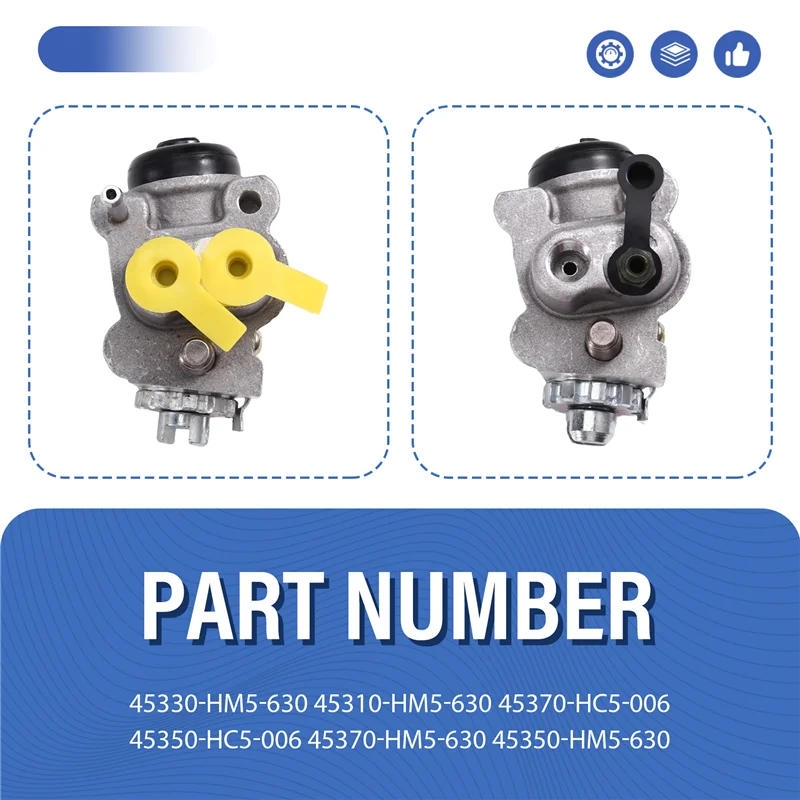 

Replacement Front Brake Wheel Cylinders 45330-HC5-006 45310-HC5-006 45370-HC5-971 For Honda TRX300FW Fourtrax 300 4X4 1988-2000