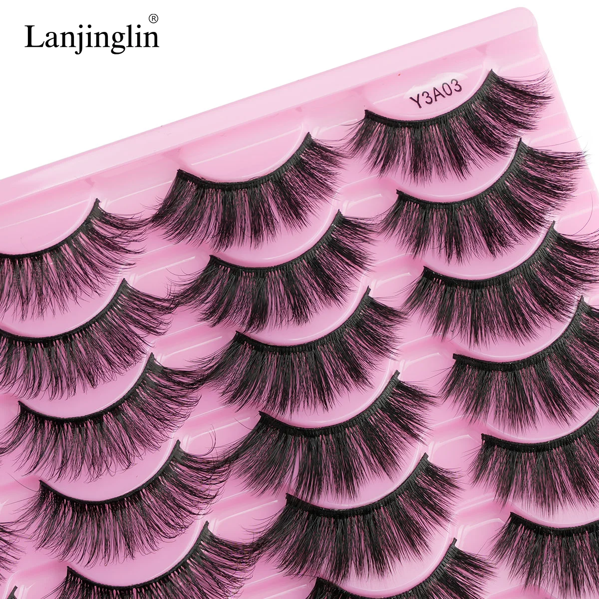 3/20/21Pairs False Eyelashes Wispy Lashes Dramatic Thick Fake Eyelashes Faux 3D Mink Fluffy Strip False Lashes Pack Makeup Tools