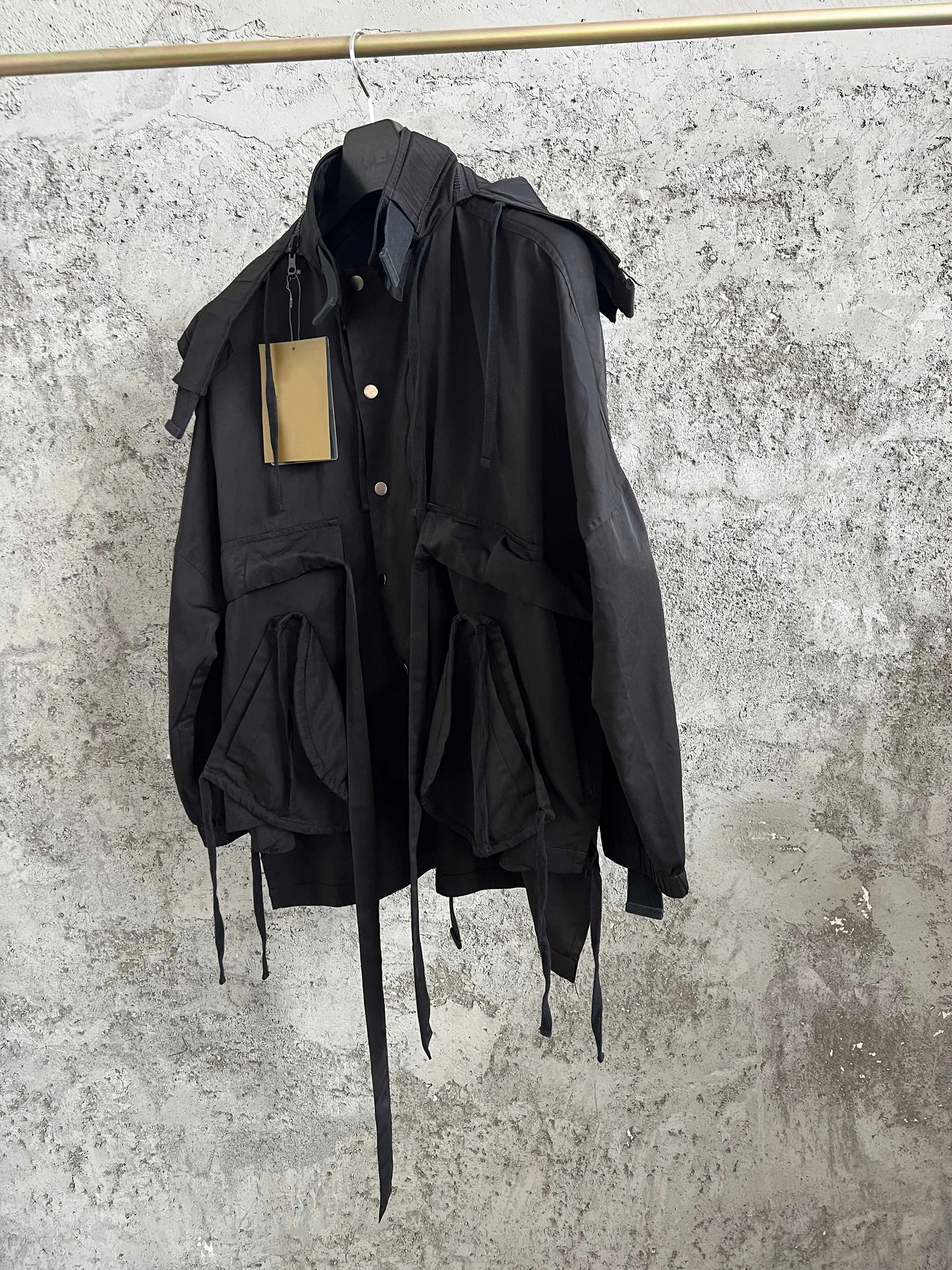 سترة TOP-YAMAMOTO Air Force Pilot مهدب سترة المظلة ملابس رجالية #1