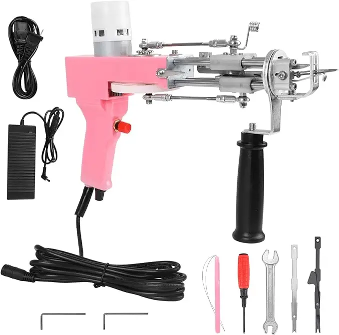 Low Price Accept Custom Tufting Gun 2in1 Portable Rug Weaving Machine Knitting Tool Tufting Gun for Beginners