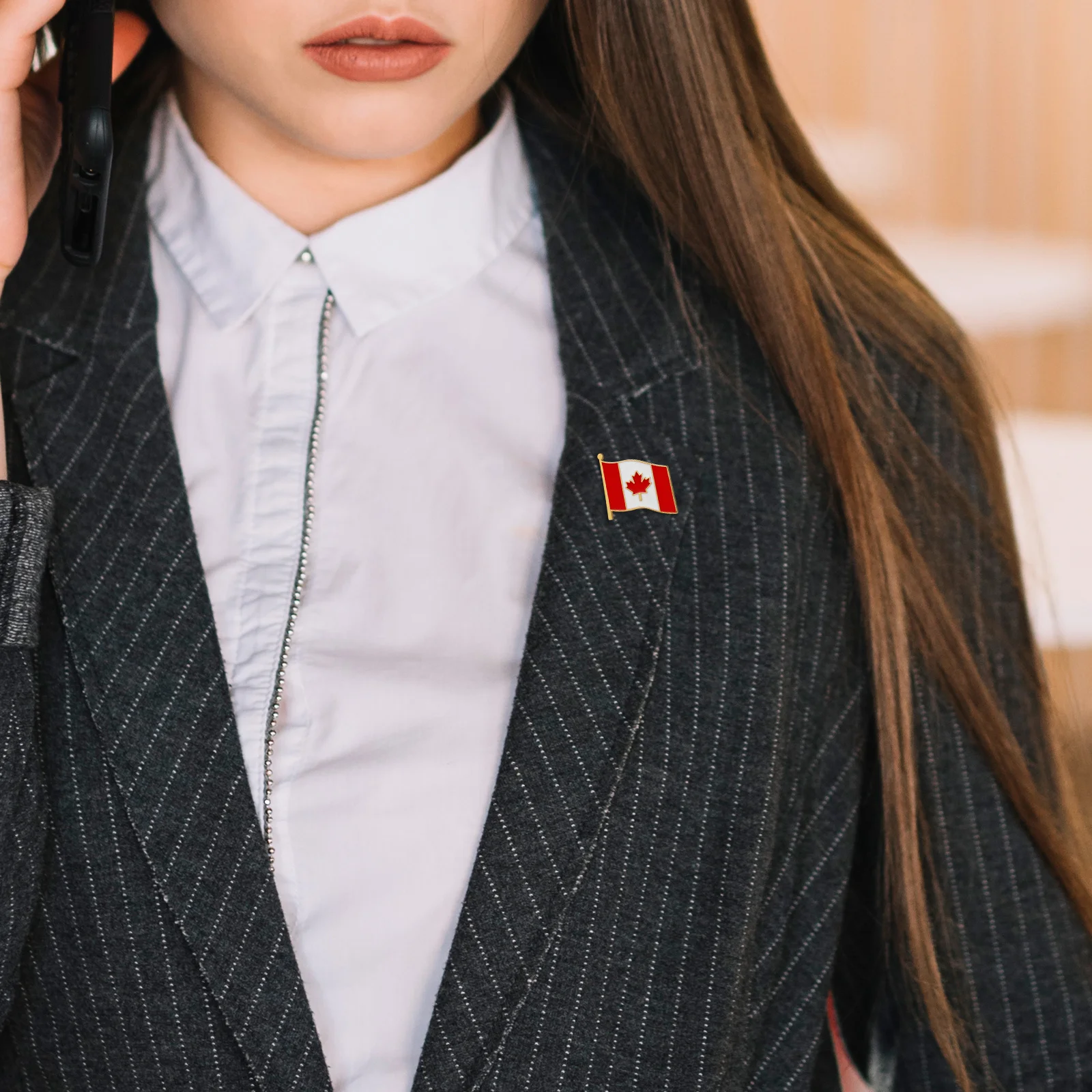 Broches de bandera canadiense ligeros y duraderos, diseño de barniz de estufa para festivales, fiestas, reuniones, broche, bandera canadiense, 10 Uds.