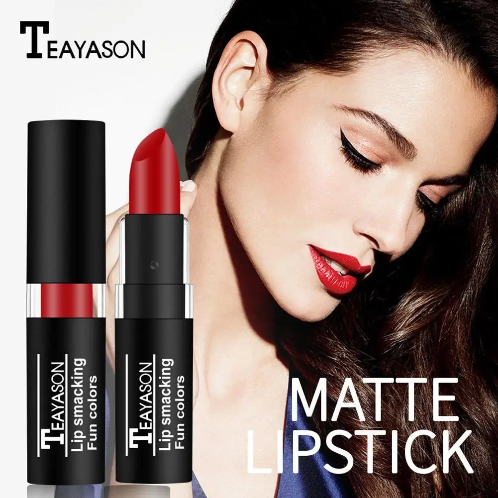 TEAYASON 12 Color Matte Lipstick Personality Halloween Party Lip Gloss Cosmetics No Fading Waterproof Long Lasting Lips Makeup