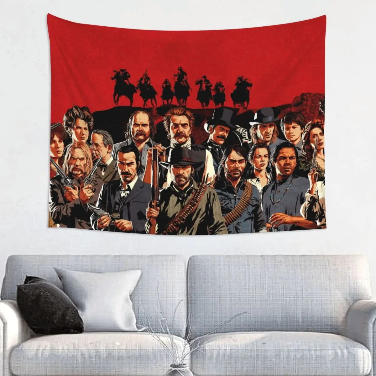 Reds Deads Game Redemptions Tapestry Bohemian Polyester Wall Hanging John Jack Arthur Room Decor Beach Mat Art Wall Carpet
