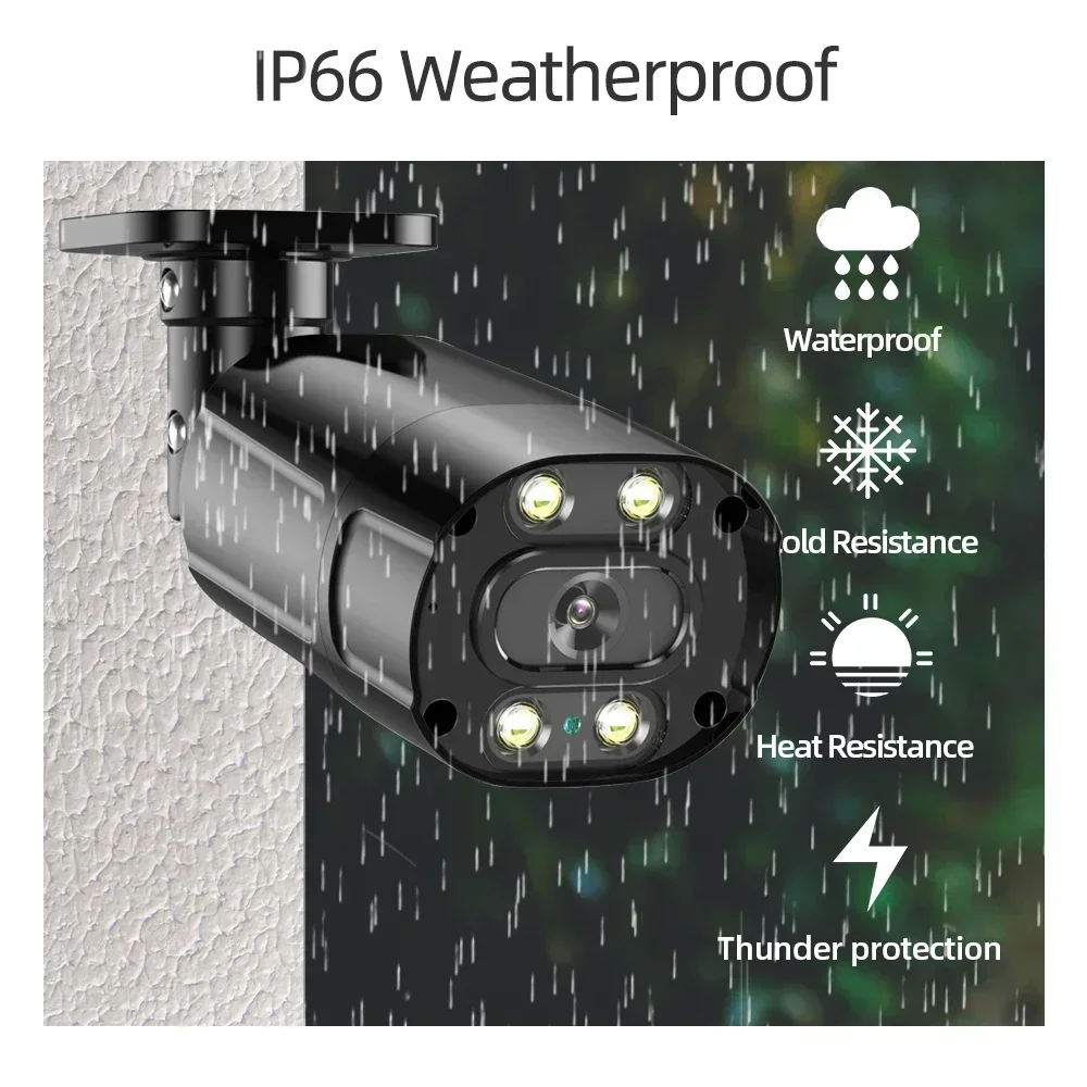 8-kanałowa kamera telewizji przemysłowej AHD Zestaw systemu bezpieczeństwa 4K DVR NVR Zestaw do wykrywania twarzy Kolorowy noktowizor Zestaw systemu nadzoru wideo z kamerą 8 MP