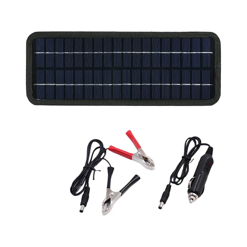 Efficient Battery Charger 12V Solar Charger for Road Trip Built-in Blocking Diode Power Output 12W 12V Solar Panel Charger
