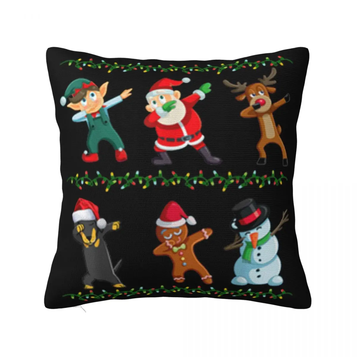 Pretty Funny Dabbing Santa Dachshund And Friends Christmas More Colors Any Logo Fashion Pillow Case