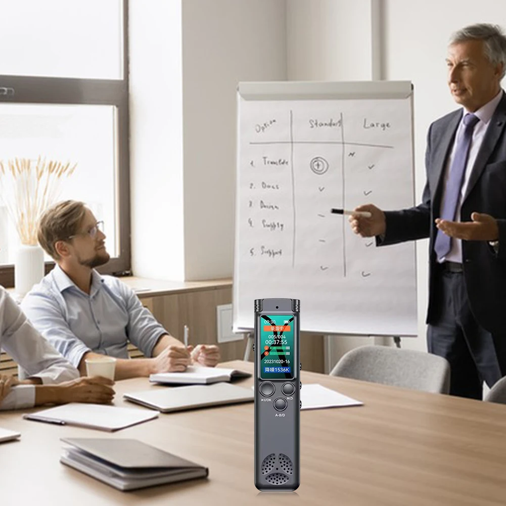 8GB/64GB Digital Voice Recorder Noise Reduction Audio Recorder Dictaphone Recording Device for Lectures Meetings Interviews