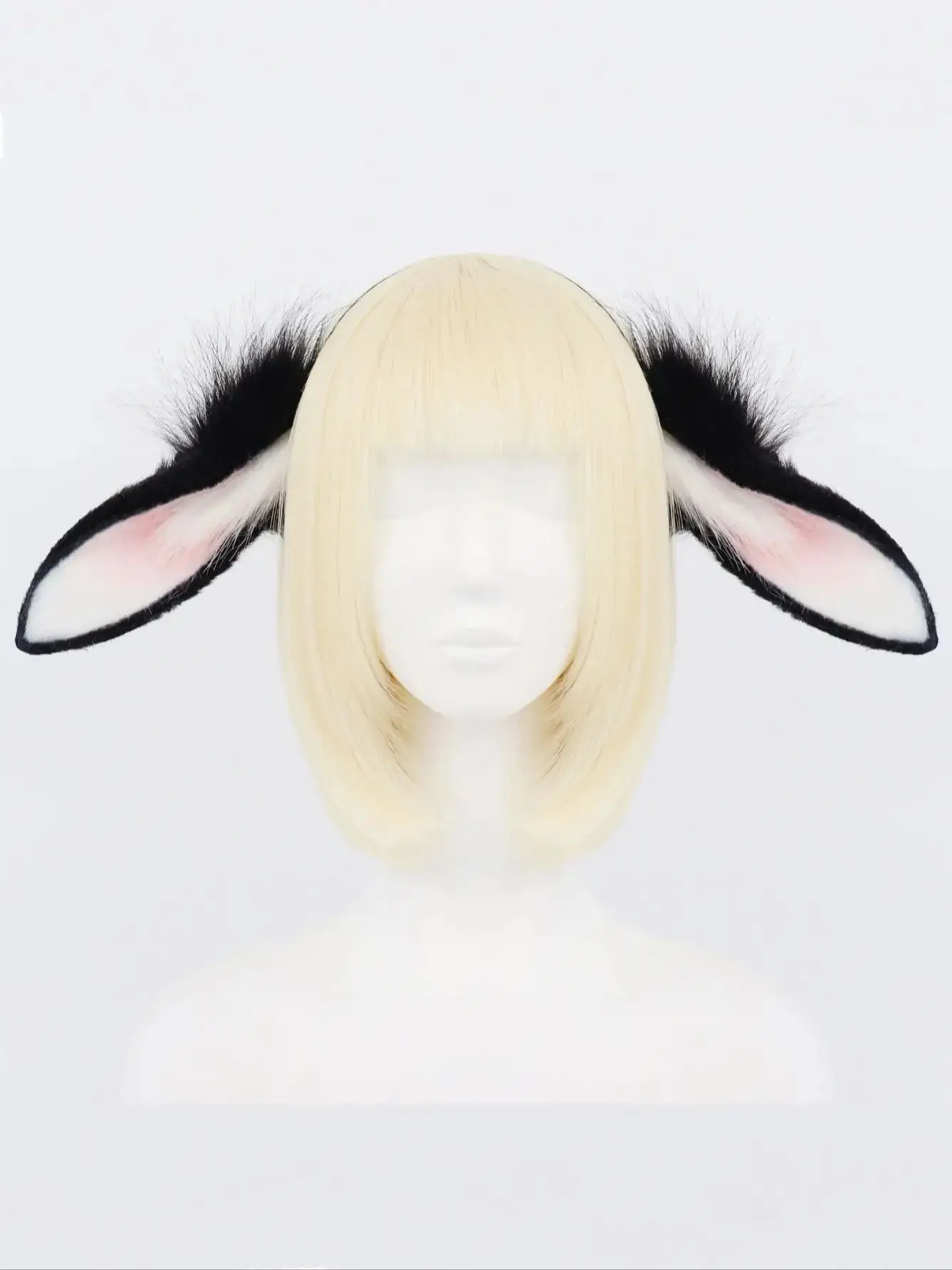 Tier Kaninchen Ohren Stirnband Kunstpelz Hase Kopfbedeckung Plüsch Haarband Party Cosplay Kostüm Zubehör
