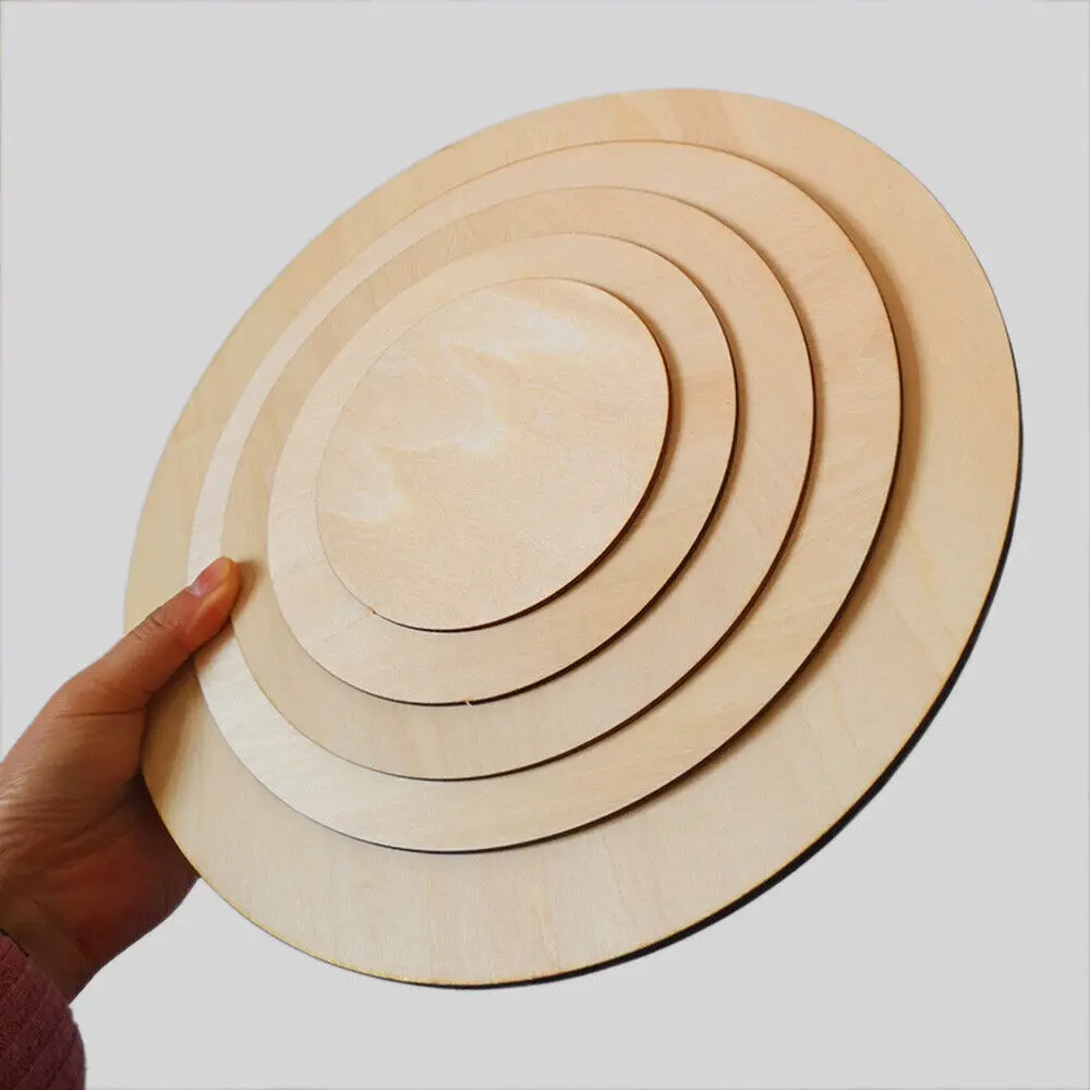 5Pcs 10/15/20/25/30CM * 2.5mm Round Basswood Wooden Board Sheet DIY Wood Model