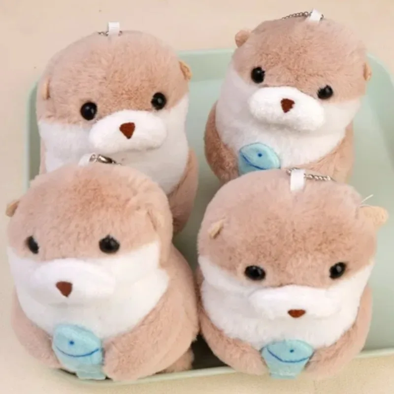 Wishing Otter Toy Key Chain High-quality Cute Animal Doll Keychain Soft Plush Cotton Otter Bag Pendant Theme Gathering Gifts