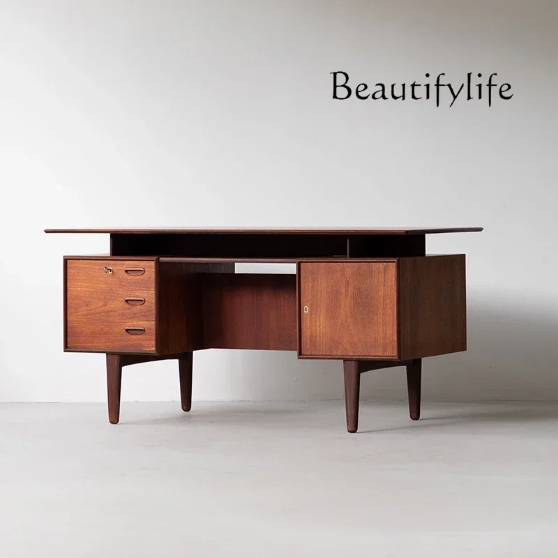 

VV XX винтажный современный дизайн бревенчатый стол мебель из вишневого дерева письменный стол кабинет ящик для хранения