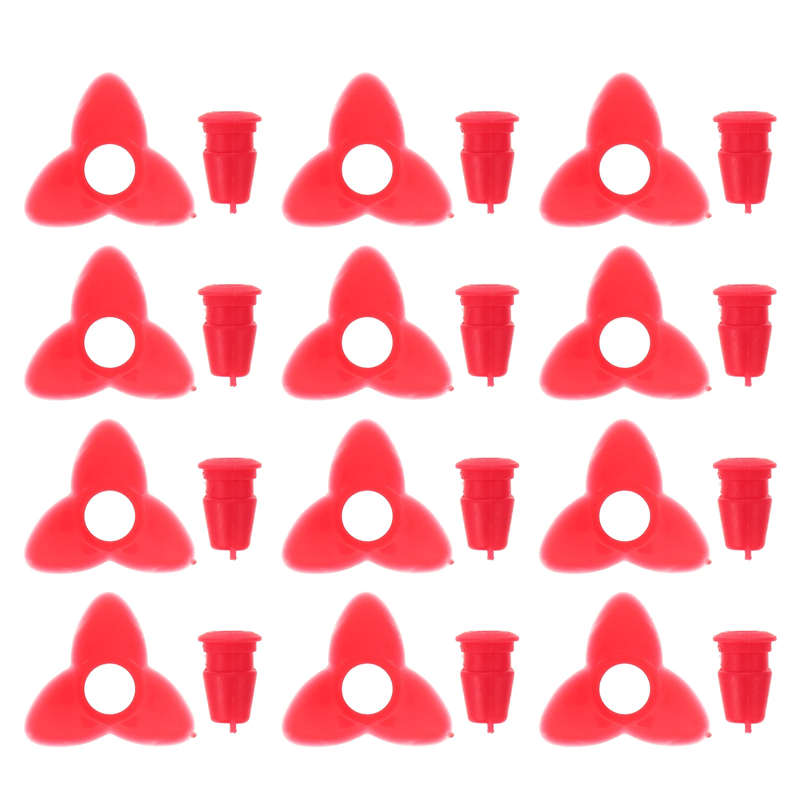 

12pcs Flower Shape Bird Feeders Durable Plastic Hummingbird Tools For Outdoor Bird Feeding Supplies Feeding Ports