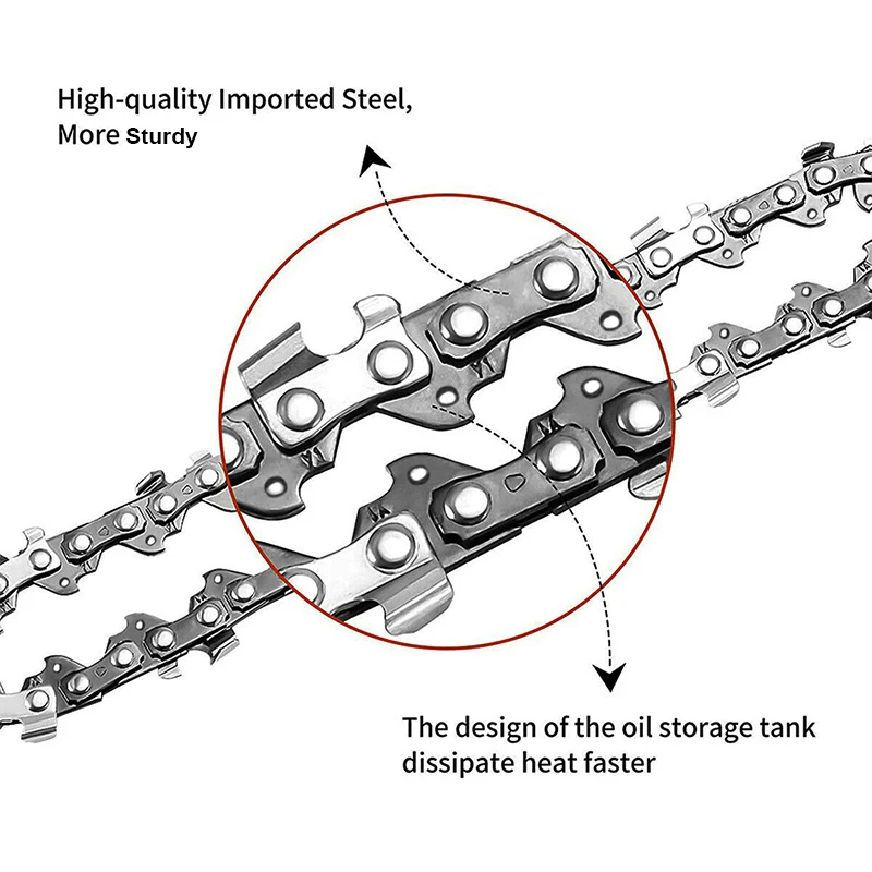 2/3/4 PCS 8 inch Metal Chainsaw Chain 1/4\