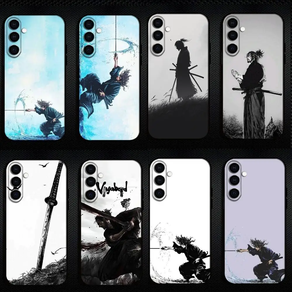 

V-Vagabond S-Samurai Phone Case For Samsung Galaxy A73,A72,A71,A70,A53,A52,A51,Others Soft Black Cover