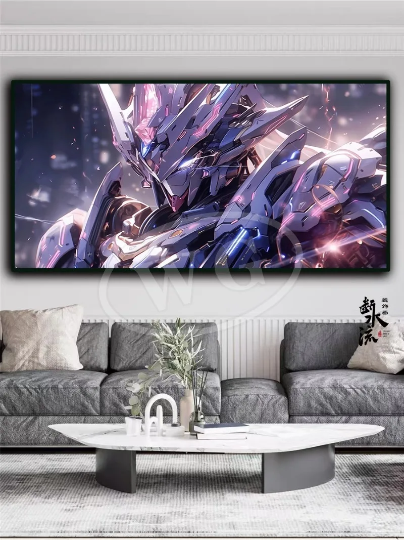 Gundam Hanging Paintings Attack Free Unicorn Mobile Warrior Poster Boys' Room Anime Decoration Painting Bedroom Mech Mural