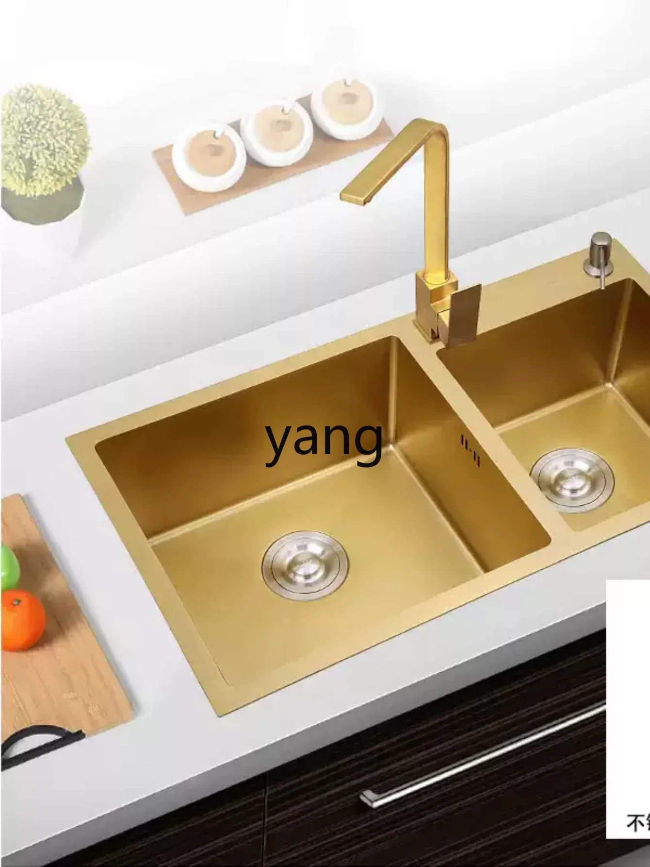 حوض المطبخ المنزلي السميك يدويًا من الفولاذ المقاوم للصدأ من LMM تحت غسالة الأطباق