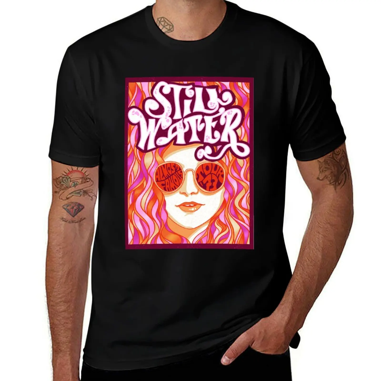 

Stillwater - Almost Famous Tour '73 burgundy T-Shirt man t shirts cotton funny t shirts cotton printed t shirts for man T-Shirt