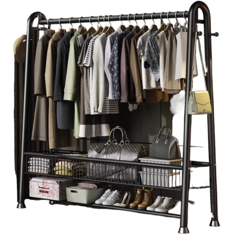 German coat rack 2025 new removable clothes drying floor hanging clothes household bedroom clothes storage rack