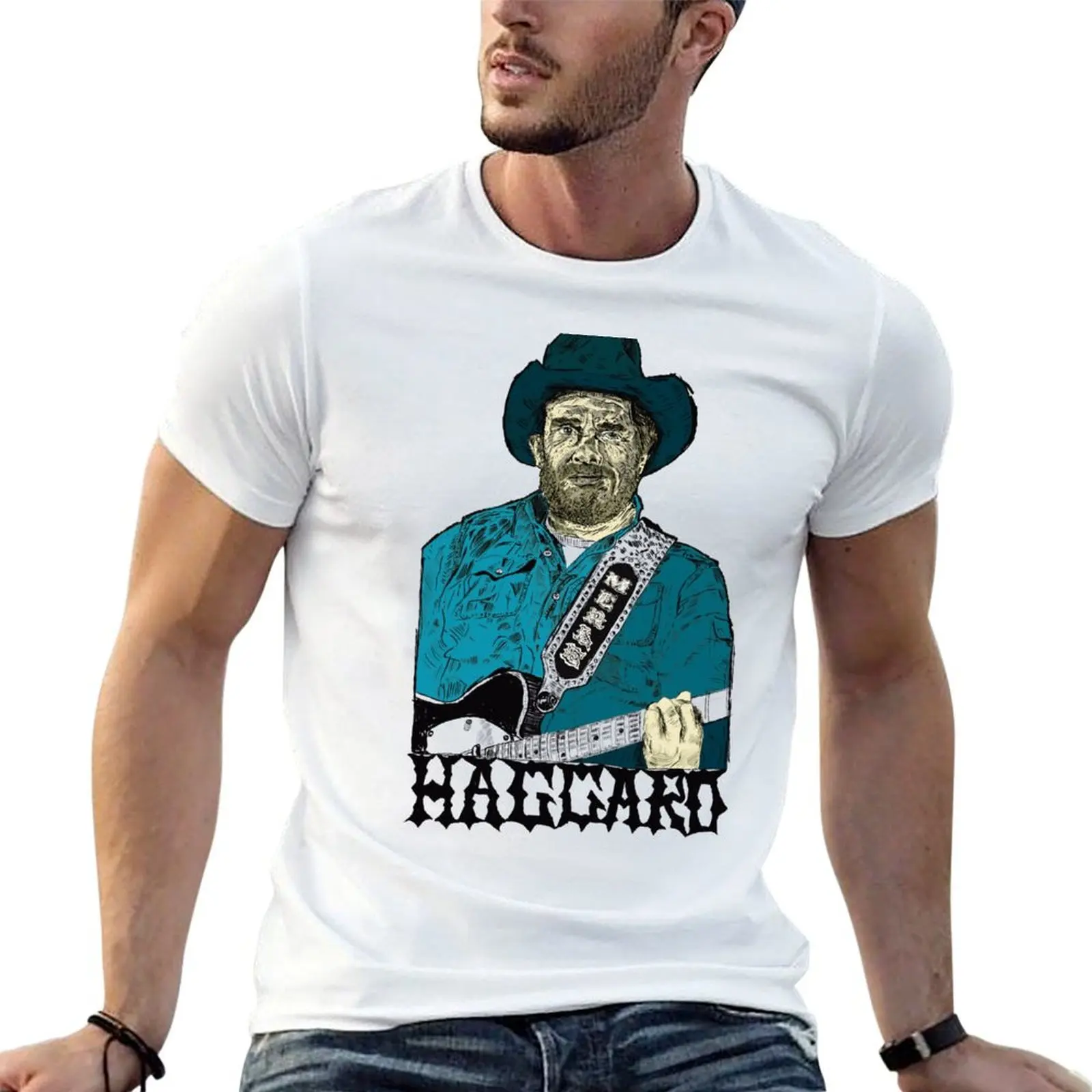Camiseta Merle The Hag Haggard, camisetas lisas para hombre, paquete de camisetas de algodón para hombre, camiseta 100% de algodón