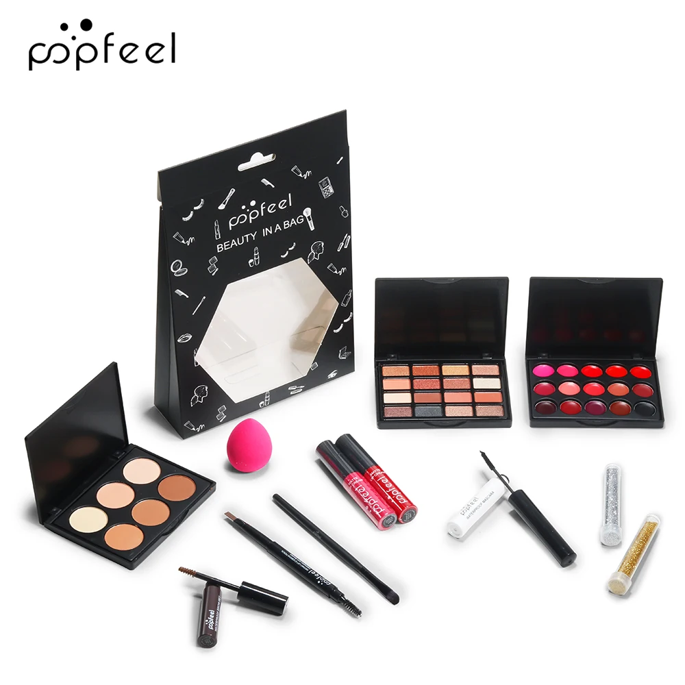 Fashion Make Up Kit Female Beginner Student Novice Full Set Light Makeup Light Makeup Gift Box Cosmetic Combination Waterproof