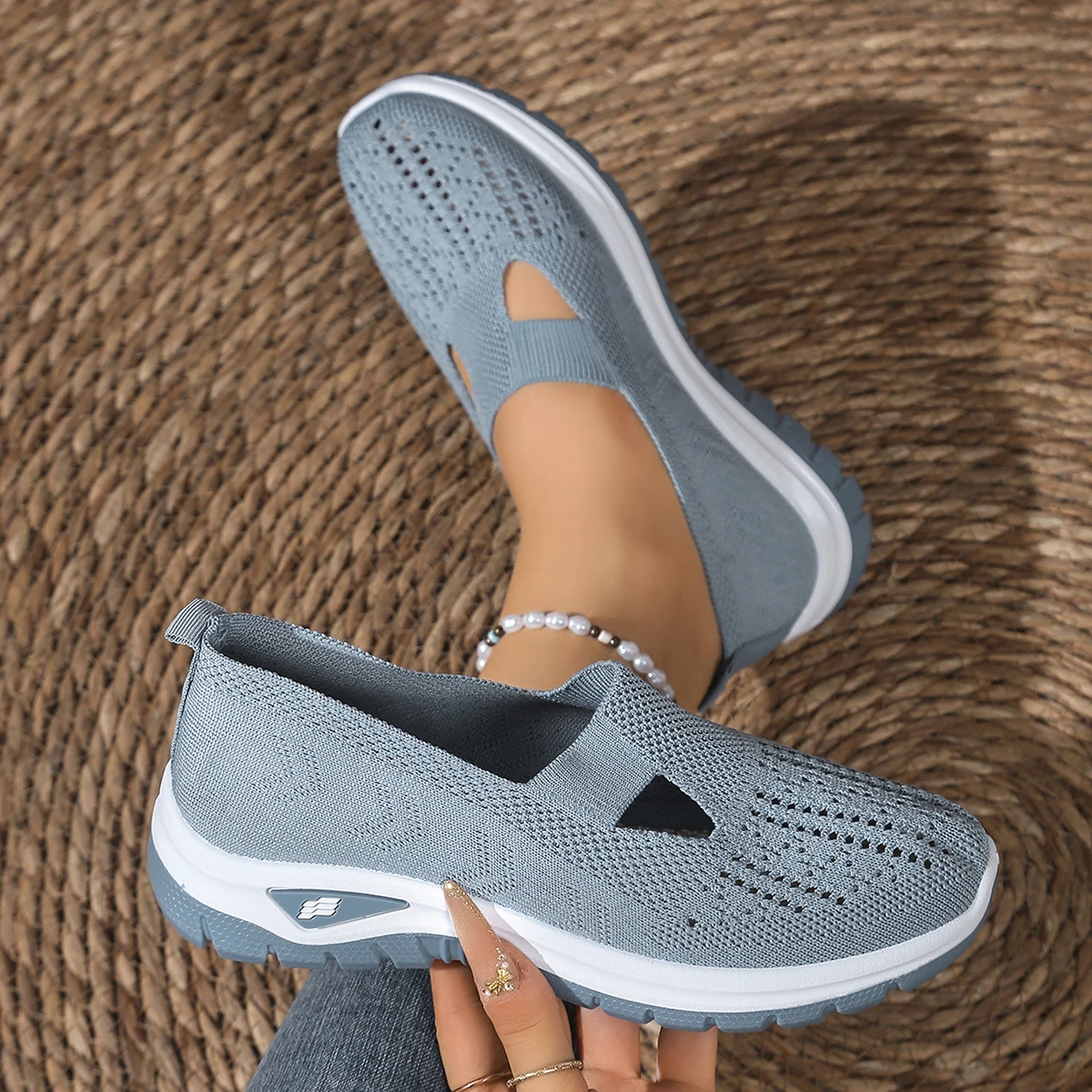 Women's Shoes Summer 2026 Solid-Color Soft-Soled Breathable Opening Ladies' Single Shoes Casual Sneaker Shoes Woman