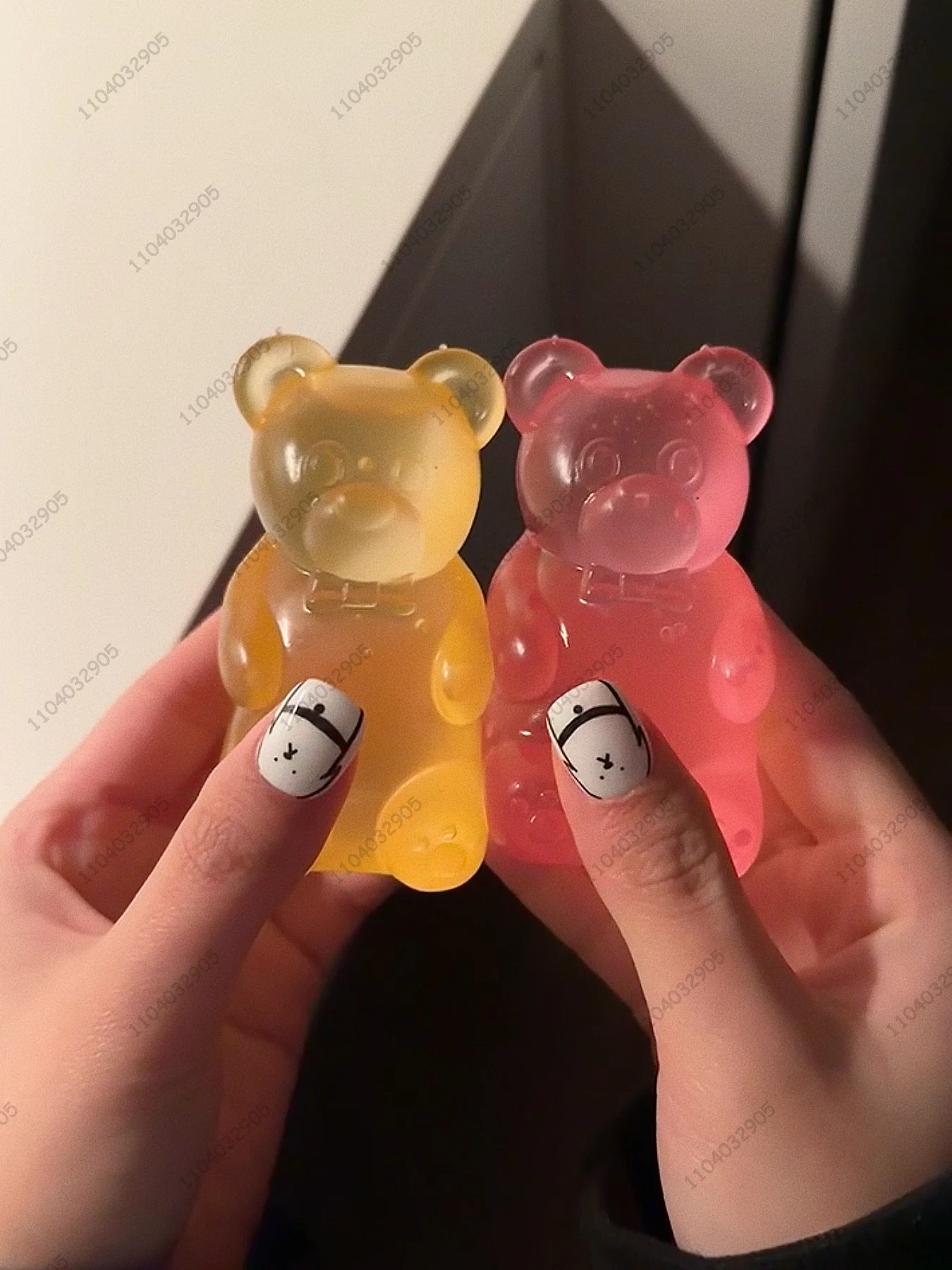 Colorful Gummy Bear Fudge Squeeze Toy Jelly Bean Gummy Candy Fidget Hand Relax Toy Anti-Stress Release for All Ages