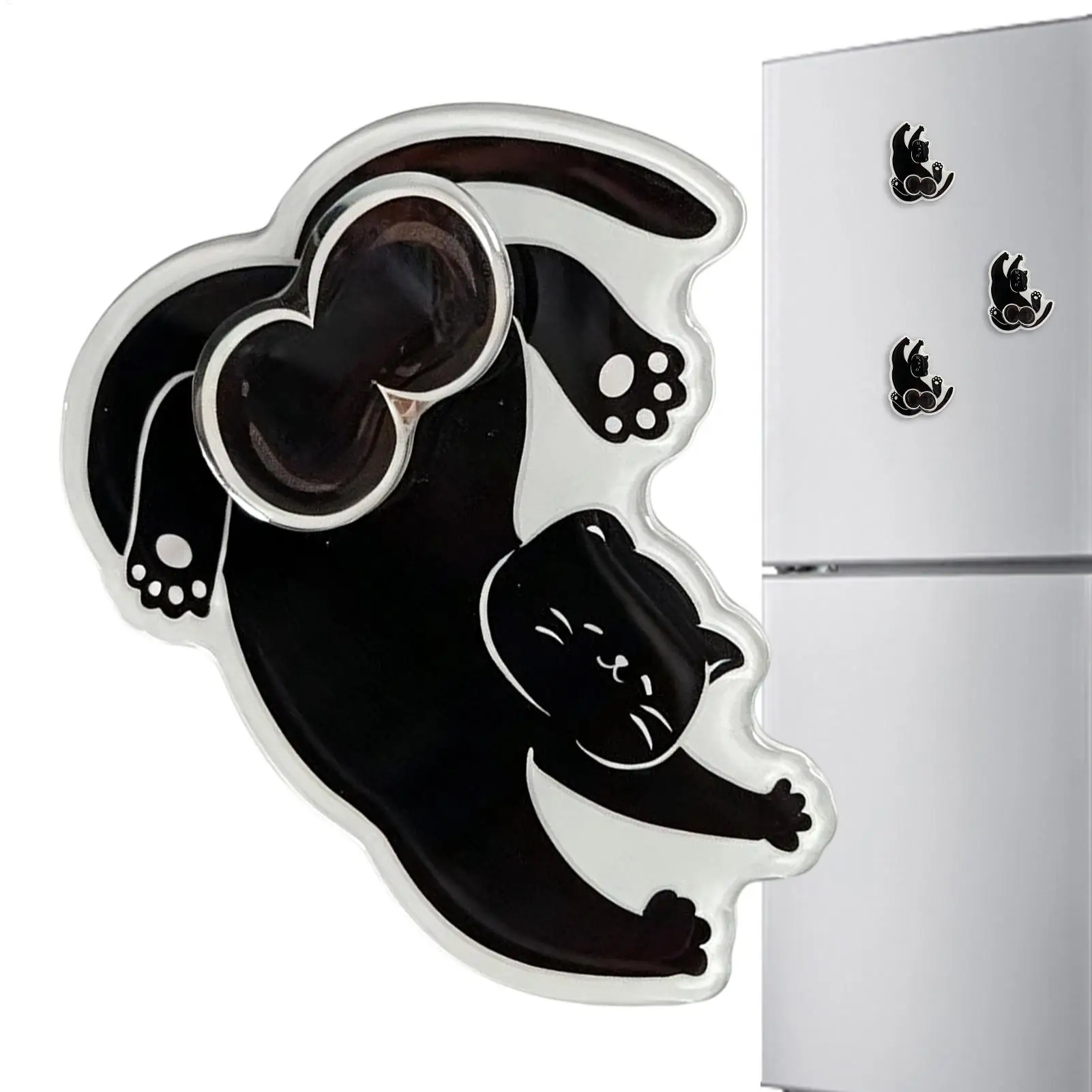 Cat Magnets Interactive Rotating Funny Fridge Magnet Cute Cartoon Refrigerator Decor for Home Kitchen, Whiteboard Bedroom