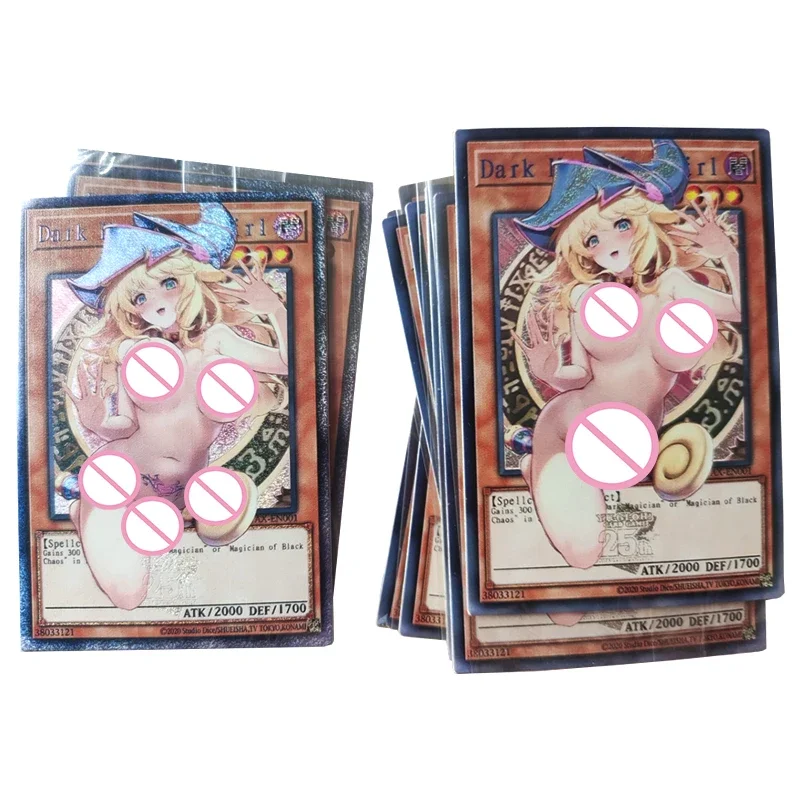 Yu-Gi-Oh! rare Toy card Black Magician Girl Anime characters Bronzing game collection flash card Christmas gift