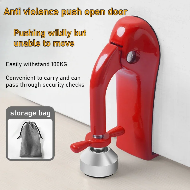 Ground Mounted Door Stop Anti Theft Pry Household Rental Hotel Female Solitary Living Safety Door Blocking Durable