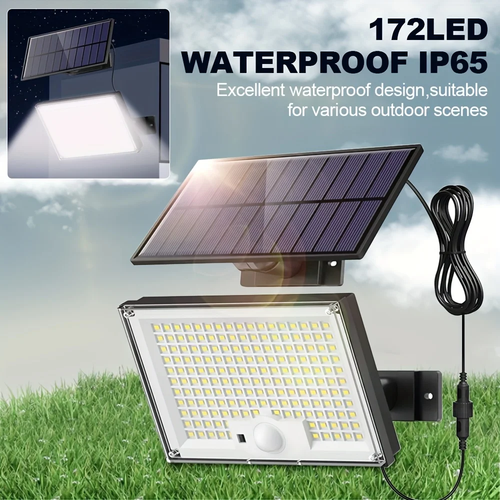 LED Solar Outdoor Lights 3 Lighting Modes Wireless Solar Motion Sensor Waterproof Wall Lamp Solar Powered Garden Fence Yard