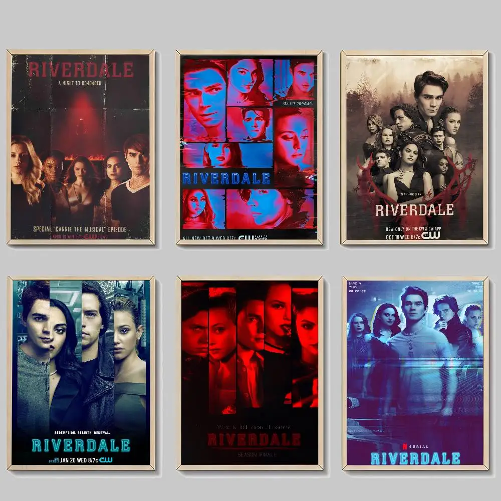 Pósters y Adhesivos de Anime R-Riverdale TV de Buena Calidad, Adhesivos de Papel Impermeables para Cafetería, Bar, Adhesivos de Pared