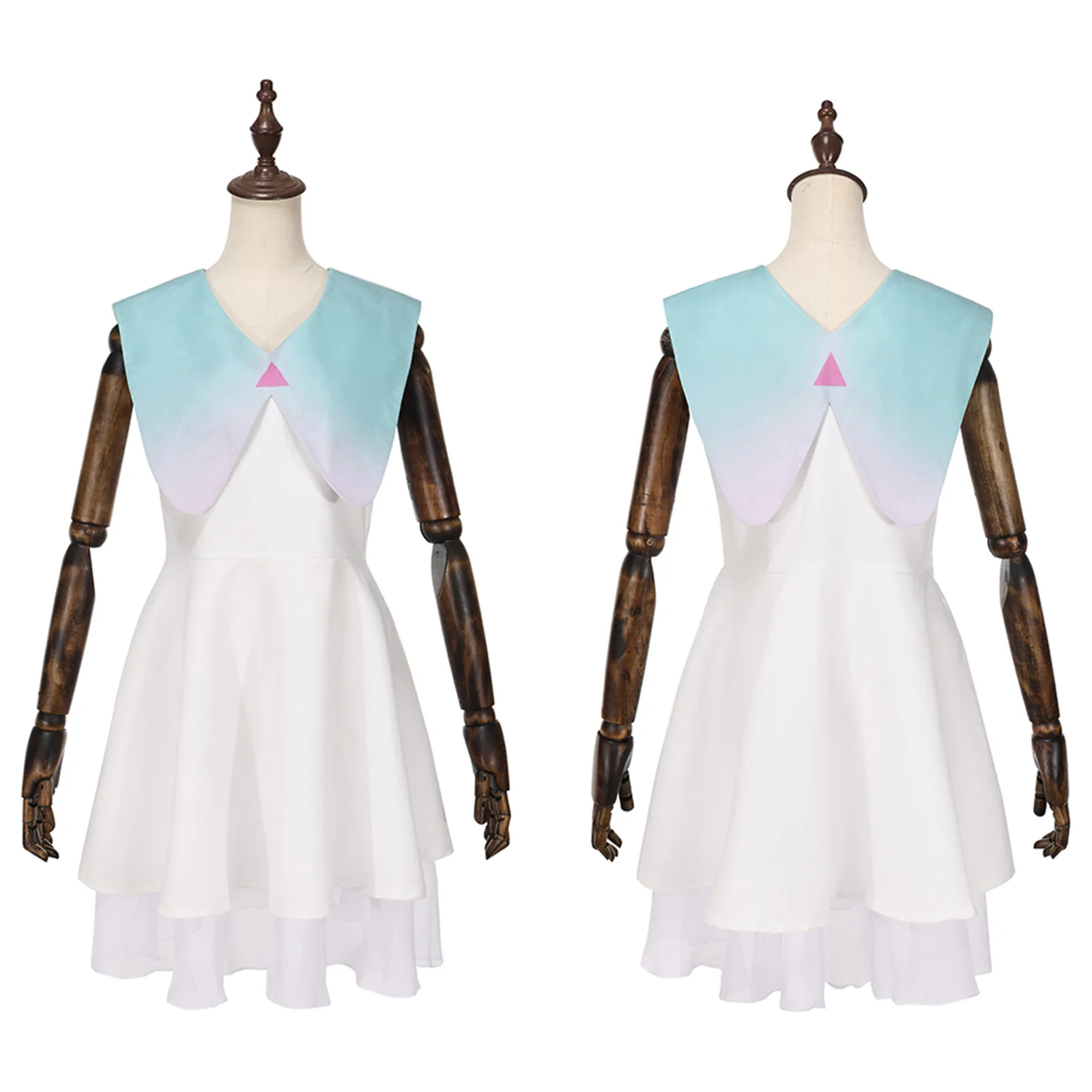 

Childhood Mizi Cosplay Costume Anime Alien Girl White Dress Stage Performance Dress Bathroom Carnival Party Uniform Set