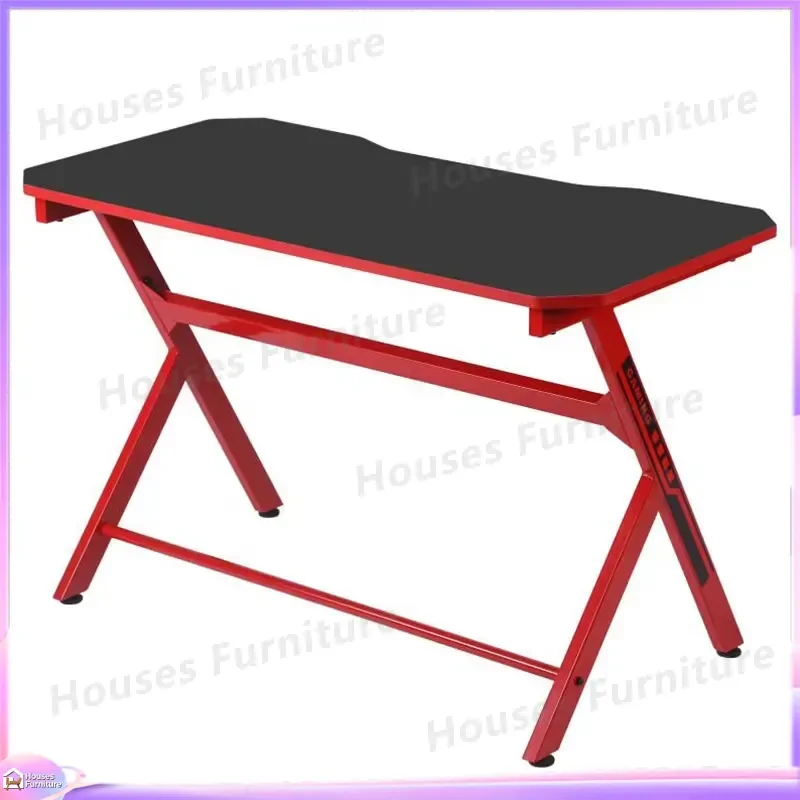 Modern K-Shaped Ergonomic Gaming Desk Adjustable Height Computer Desk for Esports PC Setup Home Office Workstation Metal