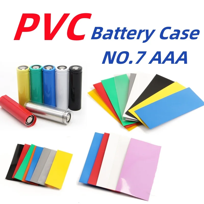 

25PCS PVC Heat Shrink Film Precut Shrinkable Sleeve Tubing Protect Pipe Cover Width 17mm For No.7 AAA Batteries Wrap