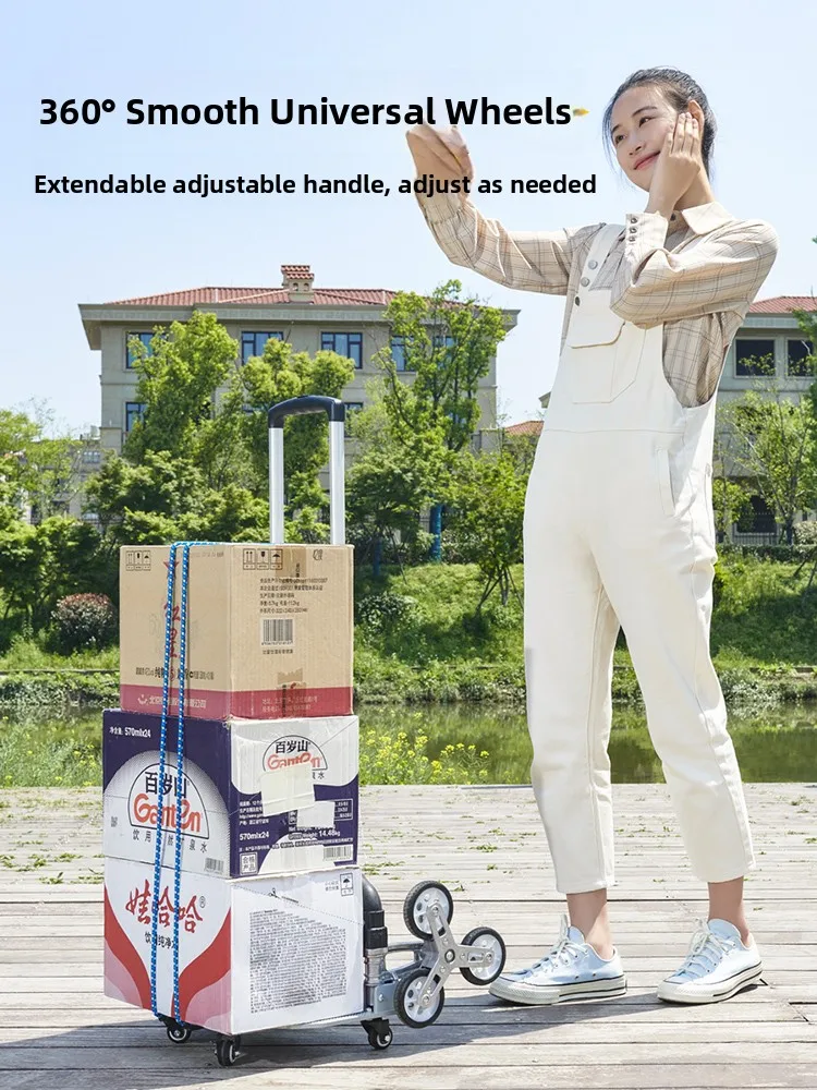 

Stair Climbing Cargo Bike Portable Folding Heavy Du op Cart for Downstairs Lage Moving Household Tricycle