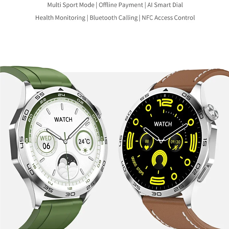 Montre intelligente GPS GT4 pour homme, écran HD 2023x466, appel Bluetooth, NDavid, IP68, étanche, fréquence cardiaque, Android 466, nouveau