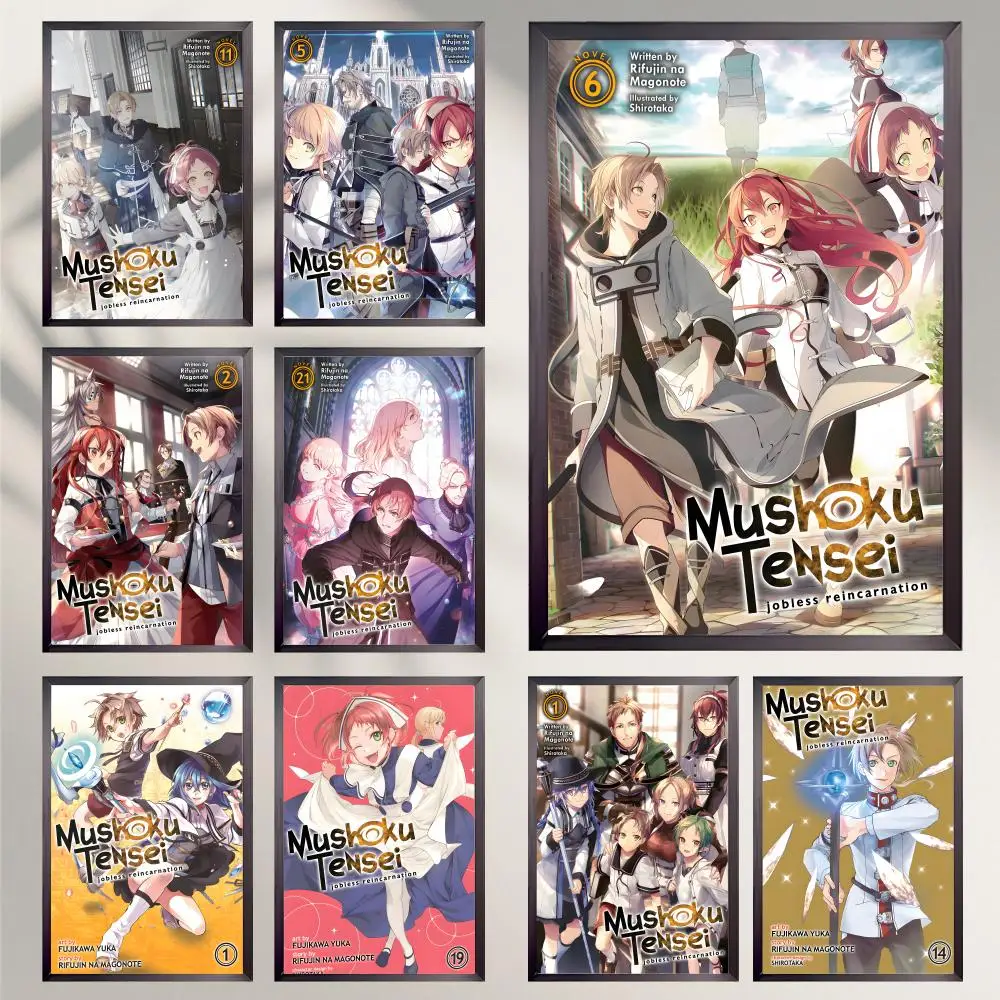 Anime M-Mushoku T-Tensei Poster HD Vielseitige Wasserdichte Wanddekoration Selbstklebend Perfekt für Jeden Raum & Ideales Geschenk
