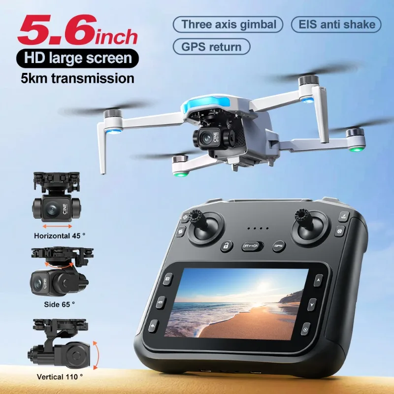 2025 New S-X1 Drone 4K Aerial Brushless Drones with Screen 3-Axis Anti-shake Gimbal  RC Quadcopter 5G GPS Cameras EIS Mini Dron