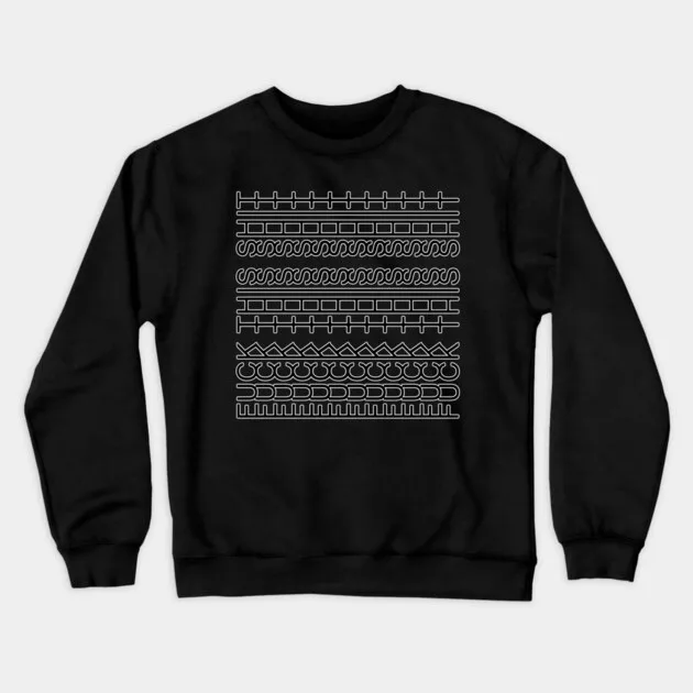 

Autumn and Winter Style Minimalist - Geek - Chic Sweatshirt, Keyboard - Like Line Pattern for A Trendy and Edgy Look