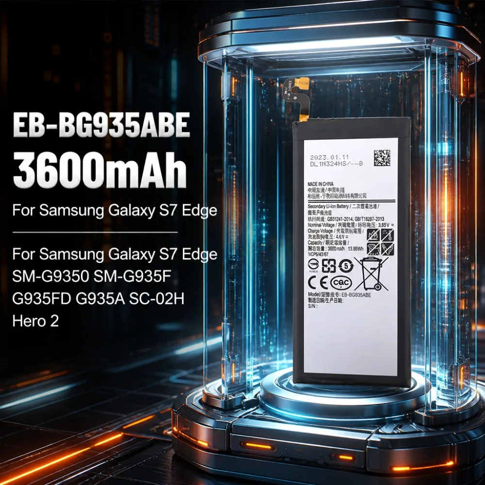 Горячая распродажа: Сменная батарея 3600 мАч EB‑BG935ABE 3.85V для Samsung Galaxy S7 Edge SM‑G9350 SM‑G935F G935FD G935A SC‑02H Hero 2