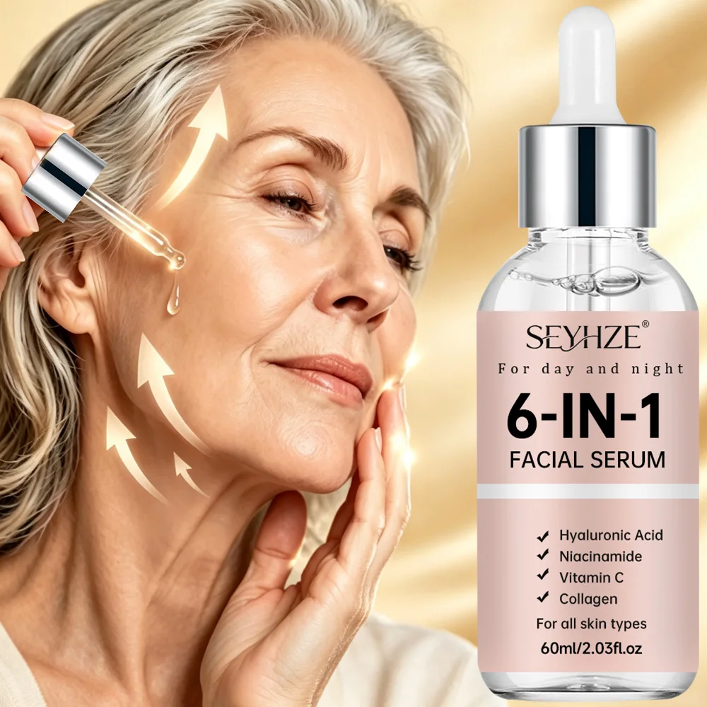 SEYHZE 6-in-1, Collagen Serum, Skincare, Contains Collagen, Ceramides, Aloe Vera + Centella Asiatica, Firms Skin, Controls Oil a
