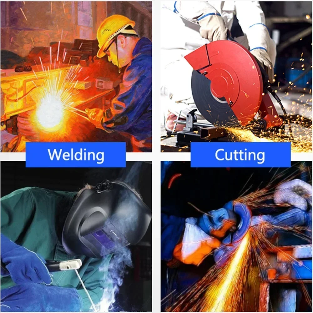 1 คู่ Cowhide แยกหนังถุงมือทํางานเชื่อมการล่าสัตว์ขับรถฟาร์มสวนป้องกันความปลอดภัย Heavy Duty รถบรรทุกขับรถถุงมือ